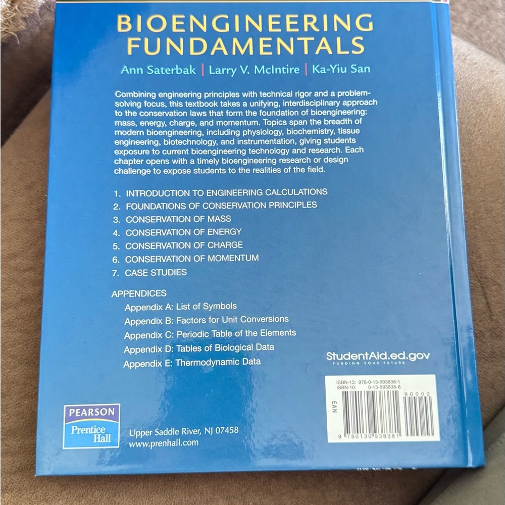 Bioengineering Fundamentals Textbook - Picture 2 of 3